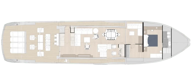 Layout Filippetti Yachts Flybridge 90