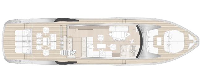 Layout Filippetti Yachts Flybridge 80