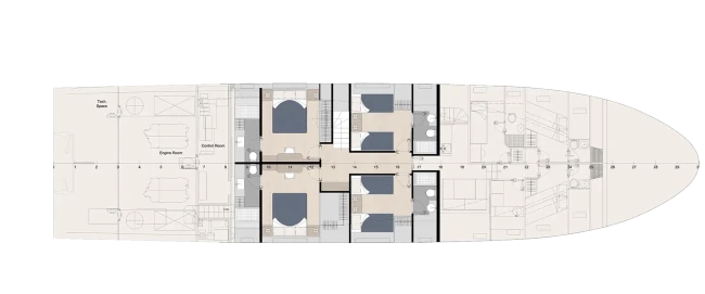 Layout Filippetti Yachts Navetta 32