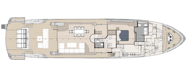 Layout Filippetti Yachts Flybridge 100