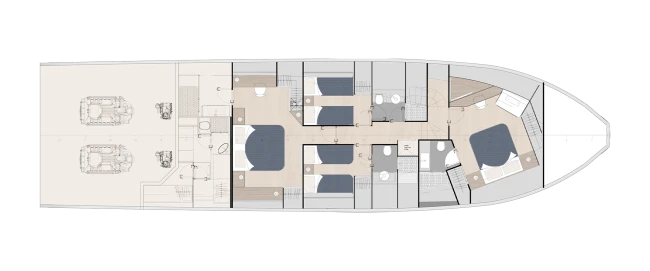 Layout Filippetti Yachts Flybridge 80