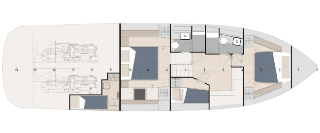 Layout Filippetti Yachts Sport 55